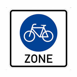 Verkehrsschild Beginn Fahrradzone