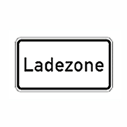 Verkehrsschild Zusatzschild Ladezone
